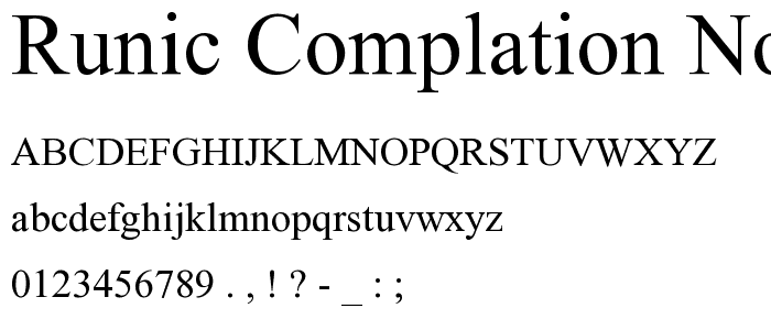 Runic Complation Normal font